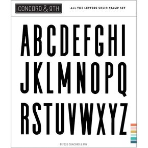 Concord & 9th All The Letters Solid Stamp Set