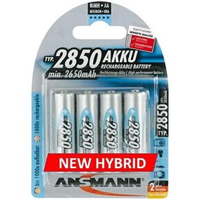 Ansmann AA 2850 Hybrid High Capacity, Low Discharge Rechargeable Batteries
