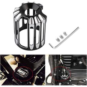 Black CNC Aluminum Oil Filter Cover Cap Trim For Harley-Davidson Twin Cam Models Touring Glide Softail Dyna