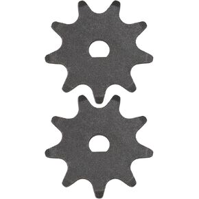 eMagTech 2pcs 9T Chain Sprocket for Motor Durable Steel Build 9T D Hole Chain Sprocket Outer Diameter 40mm Sized for Various Motor Applications Compatible with MY1016/ MY6812 High-Speed Motor