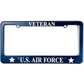 US Air Force Veteran License Plate Frame Military Patriotic Products Gifts for Veterans VetFriends.com