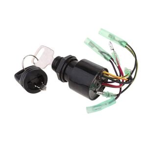 Boat Key Switch Replacement for Mercury Mariner Outboard Motor Control Box with 2 Keys 3 Position 6 Wire Off-Run-Start Connectors - Replace Mercury Outboard Ignition Switch 87-17009A2 87-17009A5