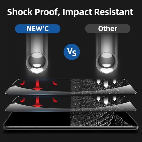 NEW'C [3 Pack Designed for Xiaomi 11T 5G / Xiaomi 11T Pro 5G Screen Protector Tempered Glass, Case Friendly Anti Scratch Bubble Free Ultra Resistant in Saudi Arabia