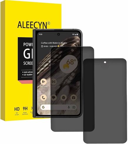 قطعتان من واقي شاشة الخصوصية لهاتف Google Pixel Fold، طبقة من الزجاج المقوى للخصوصية [صلابة 9H] [خالية من الفقاعات] [مقاومة للكسر] [مضادة لبصمات الأصابع] [سهلة التركيب] واقي شاشة زجاجي متوافق in Kuwait
