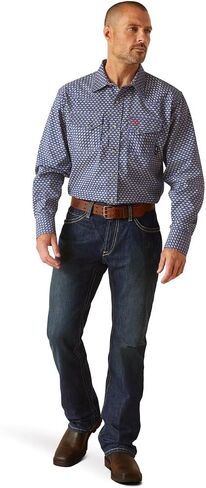 قميص عمل رجالي من Ariat مقاوم للحريق Marauder Retro Fit Snap Work in Saudi Arabia
