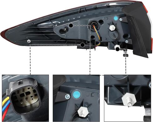مجموعات مصابيح خلفية للسيارات مناسبة لـ 2013-2016 2013 2014 2015 2016 Ford Fusion S SE مصباح مكبح خلفي الجانب الأيمن الخارجي للراكب مع لمبة LED in Kuwait