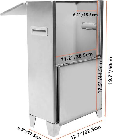 Stainless Steel Fire Extinguisher Box for 5-10 pounds Extinguisher 20'' x 12.7'' x 6.9'' Accommodate Two Extinguisher Indoor/Outdoor Ground Fire Extinguisher Cabinet Waterproof Dustproof in Kuwait