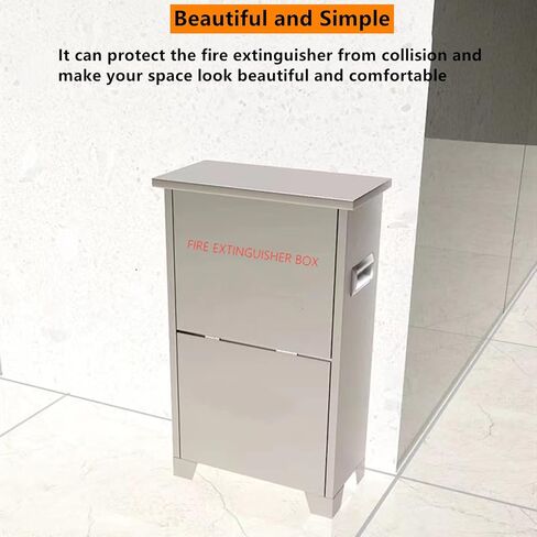 Stainless Steel Fire Extinguisher Box for 5-10 pounds Extinguisher 20'' x 12.7'' x 6.9'' Accommodate Two Extinguisher Indoor/Outdoor Ground Fire Extinguisher Cabinet Waterproof Dustproof in Kuwait