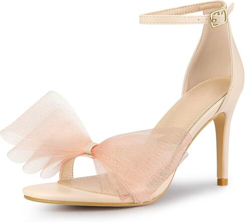 Perphy Open Toe High Heels Ankle Strap Bow Tie Stiletto Heel Sandals for Women in Kuwait