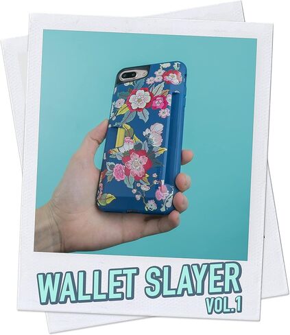 حافظة محفظة Smartish iPhone 7 Plus / 8 Plus - Wallet Slayer Vol.1 [رفيعة + واقية + قبضة] حامل بطاقة ائتمان لهاتف Apple iPhone 8 Plus / 7 Plus (حريري) - نكهة الشهر in Kuwait