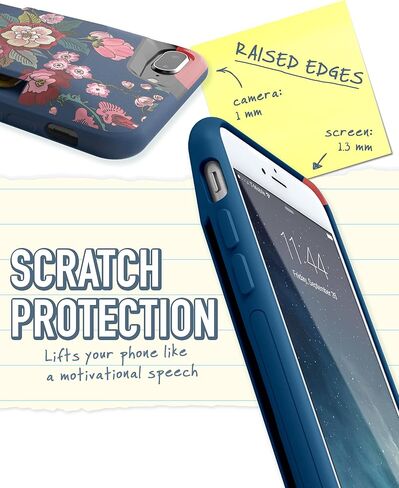 حافظة محفظة Smartish iPhone 7 Plus / 8 Plus - Wallet Slayer Vol.1 [رفيعة + واقية + قبضة] حامل بطاقة ائتمان لهاتف Apple iPhone 8 Plus / 7 Plus (حريري) - نكهة الشهر in Kuwait