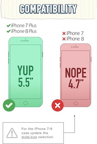 حافظة محفظة Smartish iPhone 7 Plus / 8 Plus - Wallet Slayer Vol.1 [رفيعة + واقية + قبضة] حامل بطاقة ائتمان لهاتف Apple iPhone 8 Plus / 7 Plus (حريري) - نكهة الشهر in Kuwait