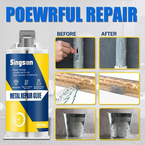 Metal Repair Glue, 2.82OZ Metal Epoxy Glue Heavy Duty, High-Temperature Heat Resistant Adhesive Glue for Metal to Metal, Plastics, Stainless Steel, DIY Craft, Aluminum Alloy, Metal Tube in Saudi Arabia