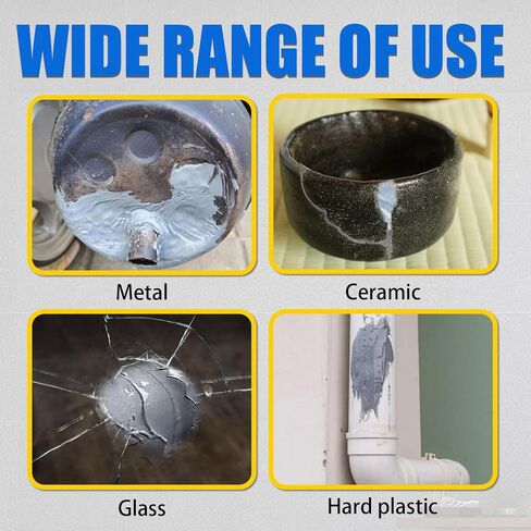 Metal Repair Glue, 2.82OZ Metal Epoxy Glue Heavy Duty, High-Temperature Heat Resistant Adhesive Glue for Metal to Metal, Plastics, Stainless Steel, DIY Craft, Aluminum Alloy, Metal Tube in Saudi Arabia