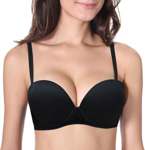 Vogue's Secret Push Up Bra Strapless Bras for Women Convertible Underwire Thick Padded Multiway Everyday Bra in Saudi Arabia