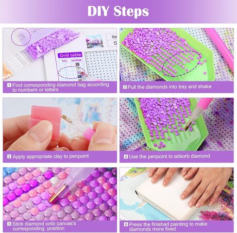 CEOVR 5D Diamond Painting Kits, Mushrooms Diamond Art Kits for Adults, Full Drill Fairy Tale Castle Diamond Painting Kits for Beginner Crystal Picture Art for Home Wall Decor 12x16 inch in Saudi Arabia