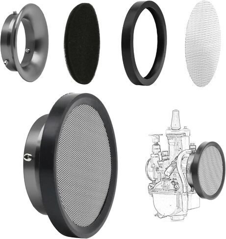 Carburetor Carb 40mm Velocity Stack Air Filter Cleaner Modified Trumpet with Sponge Filter Steel Mesh for VM22 PZ22 GX160 GX200 CT200U Short Fast Intake Suggest for Small Displacement (Red,40mm) in Saudi Arabia