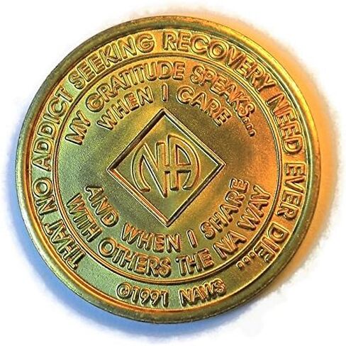 عملات NA - ميداليات المدمنين المجهولين من عام إلى 20 عامًا - هدية استعادة الذكرى السنوية لعيد الميلاد. متوفر أيضًا: رموز 18 شهرًا ورموز الخلود in Saudi Arabia