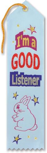 Beistle I'm A Good Listener Ribbon Award, Multicolor - 1pack in Saudi Arabia