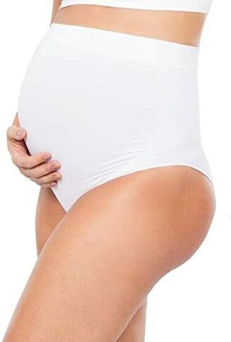 PLIE Pregnancy Panties for Women, Full Coverage High Waist Underwear, Light Compression, Over The Belly Style in Kuwait