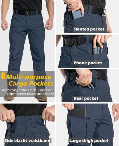 CARWORNIC Men's Lightweight Tactical Pants Ripstop Military Cargo Pants Water Resistant Outdoor Hiking Work Pants in Saudi Arabia