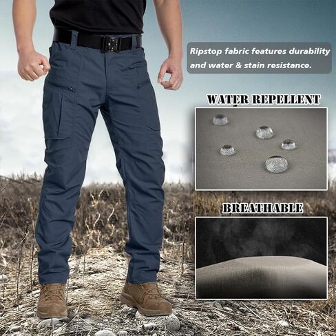 CARWORNIC Men's Lightweight Tactical Pants Ripstop Military Cargo Pants Water Resistant Outdoor Hiking Work Pants in Saudi Arabia