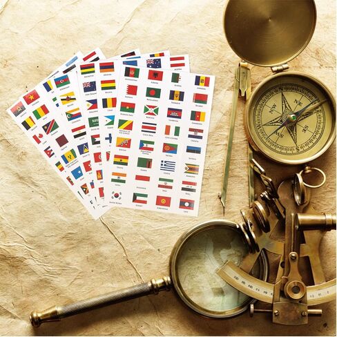 6 Sheet World Flag Stickers - Flags of The World Different Country Flags Sticker, Olympic Stickers for Party Decor Scrapbook Planner Journal (192 Pcs) in Saudi Arabia