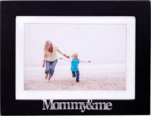 Klikel Daddy And Me Frame - Fathers Day Picture Frame - Black Wood Picture Frame With Silver Sentiments - Holds 1 4x6 Photo With Mat or 1 5x7 Photo Without Mat - Wall Mount And Table Desk Display in Saudi Arabia