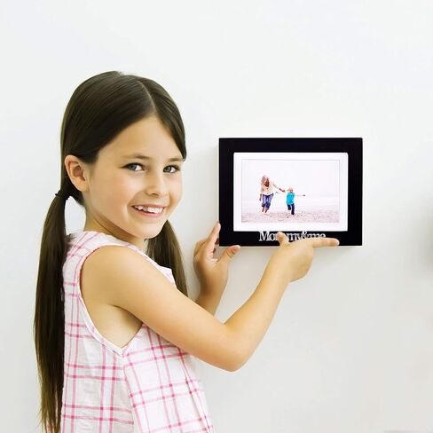 Klikel Daddy And Me Frame - Fathers Day Picture Frame - Black Wood Picture Frame With Silver Sentiments - Holds 1 4x6 Photo With Mat or 1 5x7 Photo Without Mat - Wall Mount And Table Desk Display in Saudi Arabia