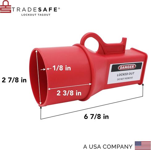 TRADESAFE Pin and Sleeve Socket Lockout Device - Electrical Lockout Tagout for Pin and Sleeve Receptacles, 2 ⁷⁄₈" Diameter, Loto Device for Lock Out Tag Out Procedures in Kuwait
