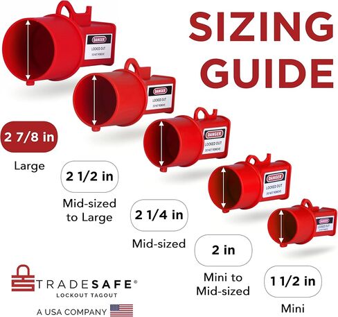 TRADESAFE Pin and Sleeve Socket Lockout Device - Electrical Lockout Tagout for Pin and Sleeve Receptacles, 2 ⁷⁄₈" Diameter, Loto Device for Lock Out Tag Out Procedures in Kuwait