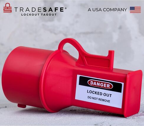 TRADESAFE Pin and Sleeve Socket Lockout Device - Electrical Lockout Tagout for Pin and Sleeve Receptacles, 2 ⁷⁄₈" Diameter, Loto Device for Lock Out Tag Out Procedures in Kuwait