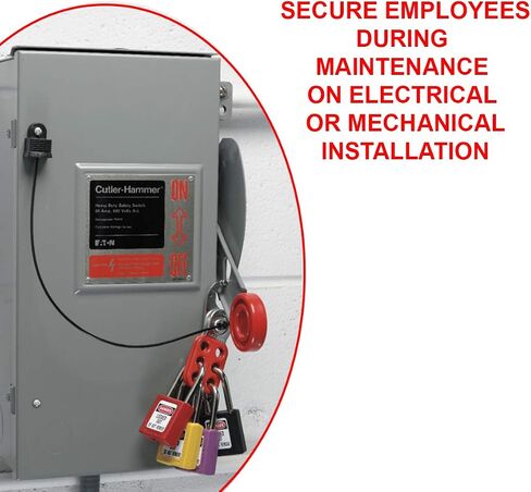 Master Lock Snap-On Lockout Hasp with Tag, Red in Saudi Arabia