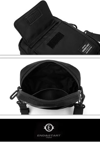 حقيبة ظهر رجالية صغيرة عصرية خفيفة الوزن وبسيطة وحقيبة كتف كاجوال وحقيبة كروس، باللون الأسود in Kuwait