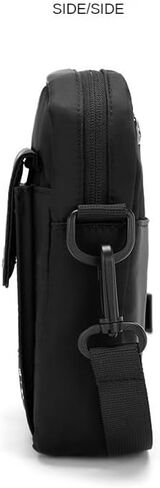 حقيبة ظهر رجالية صغيرة عصرية خفيفة الوزن وبسيطة وحقيبة كتف كاجوال وحقيبة كروس، باللون الأسود in Kuwait