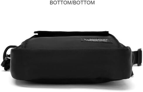 حقيبة ظهر رجالية صغيرة عصرية خفيفة الوزن وبسيطة وحقيبة كتف كاجوال وحقيبة كروس، باللون الأسود in Kuwait