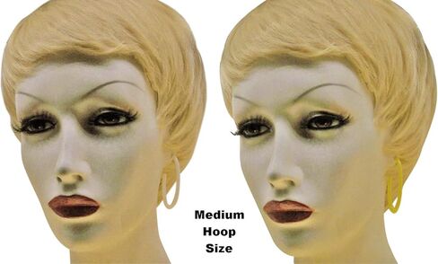 6 أزواج متعددة الألوان هوب الاكريليك النايلون البلاستيك آخر أقراط الطبية هيبوالرجينيك لا ترصيع المعادن آذان حساسة in Kuwait