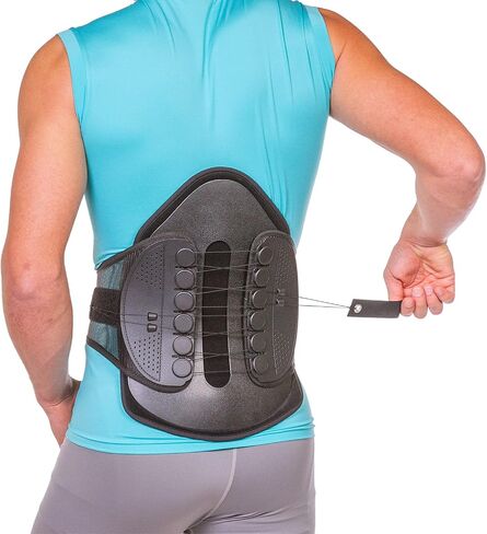 BraceAbility Lumbar Decompression Back Brace - Adjustable Semi-Rigid Lumbosacral Corset Belt for Discectomy, Laminectomy, Disc Injury, Back Muscle Spasms, Pre and Post Spine Surgery Protection (Large) in Saudi Arabia