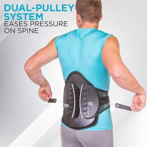 BraceAbility Lumbar Decompression Back Brace - Adjustable Semi-Rigid Lumbosacral Corset Belt for Discectomy, Laminectomy, Disc Injury, Back Muscle Spasms, Pre and Post Spine Surgery Protection (Large) in Saudi Arabia