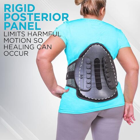 BraceAbility Lumbar Decompression Back Brace - Adjustable Semi-Rigid Lumbosacral Corset Belt for Discectomy, Laminectomy, Disc Injury, Back Muscle Spasms, Pre and Post Spine Surgery Protection (Large) in Saudi Arabia
