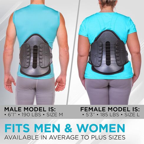 BraceAbility Lumbar Decompression Back Brace - Adjustable Semi-Rigid Lumbosacral Corset Belt for Discectomy, Laminectomy, Disc Injury, Back Muscle Spasms, Pre and Post Spine Surgery Protection (Large) in Saudi Arabia