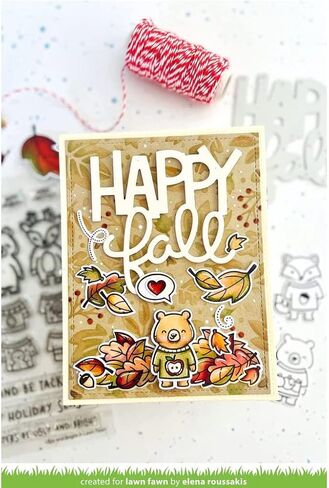Lawn Fawn Ugly and Bright 4"x6" Clear Stamp Set, Coordinating Dies, Bundle of 2 Items (LF2947, LF2948) in Saudi Arabia