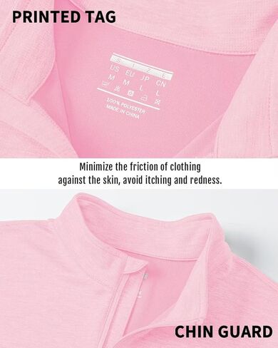 Boladeci قمصان نسائية طويلة الأكمام ربع سحاب بلوفر UPF 50+ حماية من الشمس قمصان غولف طفح الحرس الأشعة فوق البنفسجية SPF القمم in Kuwait