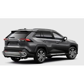 Black Horse Off Road Black Horse Stainless Steel Rear Bumper Guard Double Tube Compatible with 2019-2022 Toyota RAV4-8D93947SS