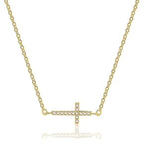 Lit Wall Gold Pendant Necklace for Women 18K Gold Plated Dainty Gold Necklace for Women, Jewelry Gift for Her