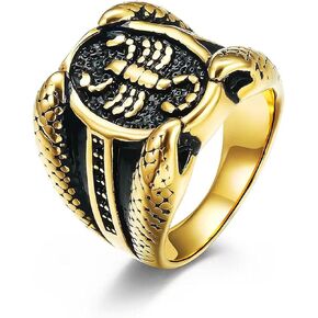 Scorpion Ring for men Gorthic Animal Rings Biker 316 Stainless Steel Rings Iced Out Jewelry Punk Ring Hip Hop Cocktail Party mens fashion rings