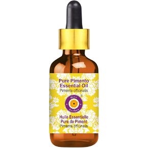 Deve Herbes Pure Pimento Essential Oil (Pimenta officinalis) Steam Distilled with Glass Dropper 15ml (0.50 oz)