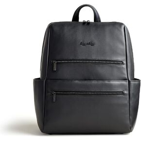 Itzy Ritzy Eras Backpack – Large Capacity Sleek Daddy Diaper Bag for Men Featuring Neutral Design, Black