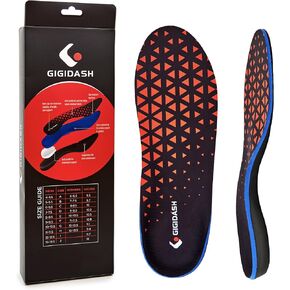 Arch Support Inserts | Shoe Insoles for Plantar Fasciitis Relief | Orthotic Overpronation Support | Insoles for Standing All Day | Heel & Foot Pain Relief for Women and Men