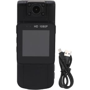 Body Camera, 1080P Wearable Body Camera Infrared Night Vision Motion Detection Body Camcorder with 1.54 Inch Full Color Display